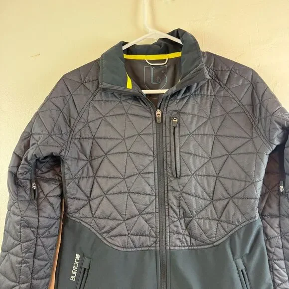 BURTON WOMENS Jacket QUILTED Softshell Full Zip Ski Outdoor Hike Size XS - Picture 3 of 13